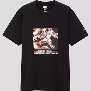 UNIQLO Gundam 40th Anniversary RX-0 UNICORN T-shirt Black size Small